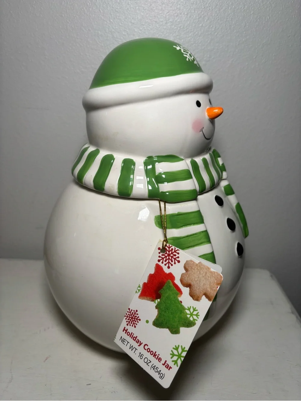 CIB Ceramic Snowman Cookie Jar